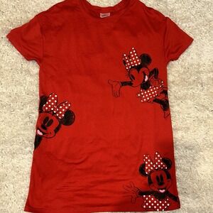 Disney Minnie Mouse Red T-Shirt  Dress Size 7-8 Girls J